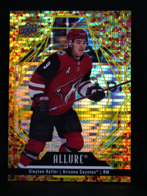 22-23 Allure Clayton Keller 86 Gold Glitter Bomb 105/199 front